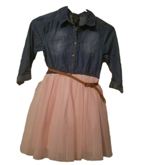 pink & violet Other - Girls denim amd pull tulle dress